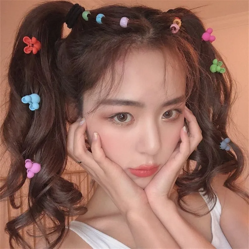 

Children Colorful Assorted Small Cute Hair Clip Kids Plastic Flower Mini Hairpins Decor Girls Bowknot Barrettes Hair Accessories