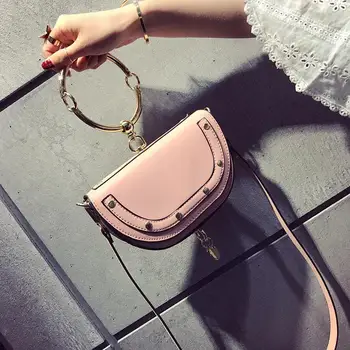 

Brand Crossbody Bag for Women Mini Half-Circle Women Leather Handbags Solid Shoulder Crossbody Bags Ladies Bolsa Feminina CJ355