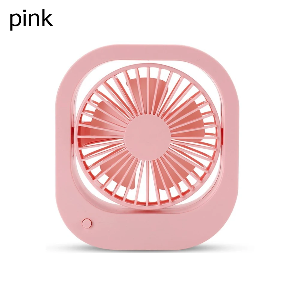 pink 360 градусов мини-вентилятор портативный 3 скорости Супер Бесшумный кулер USB вентилятор кулер охлаждения для офиса автомобиля дома ноутбука - Цвет: pink