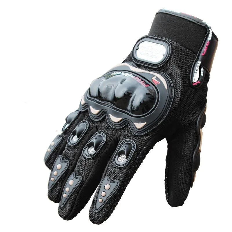 Мотоцикл Универсальный полный палец перчатки Guantes сенсорный экран Защита для KTM YAMAHA KAWASAKI HONDA SUZUKI BWM HARLEY - Цвет: Черный