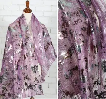 

Purple camouflage gauze gilded perspective vertical Organza fabric sewing patch textiles diy polyester tissu telas fabric C859