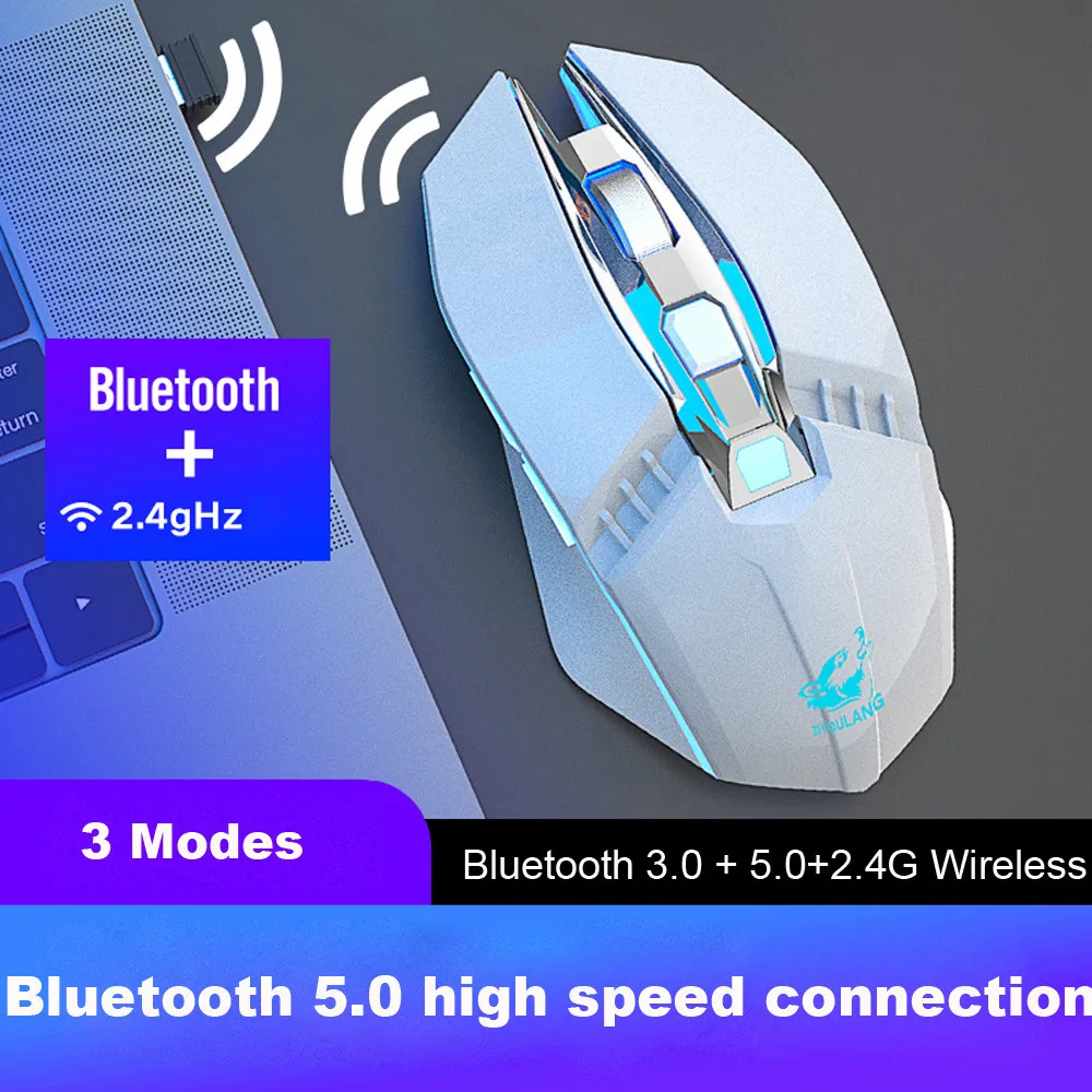 X5 Bluetooth 5,0 мышь+ 3,0+ 2,4G беспроводная мышь три режима Бесшумная перезаряжаемая игровая мышь светодиодный компьютерная мышь с подсветкой для ПК ноутбука# D2