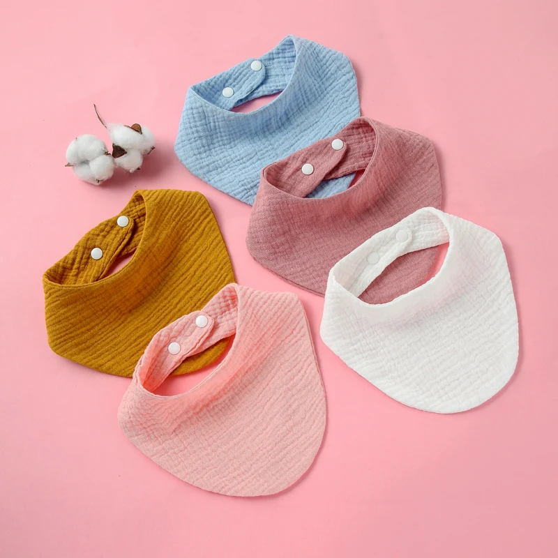5 pieces/lot Baby Bibs Triangle Kids Cotton Bibs Saliva Towel Baby Boys Girls Feeding Apron Cotton Bandana Bibs