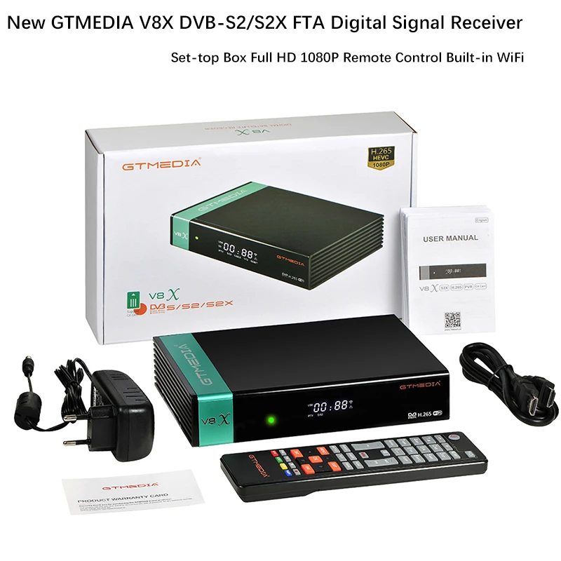Gtmedia V8X 1080P Volle HD DVB-S2/S2X Buil-in Wifi aktualisiert von gtmedia V8 NOVA Satellite Empfänger box Gtmedia V8X Herrlichkeit upgrade