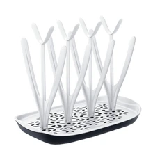 Детская белая сушилка для бутылок, полка для слива, держатель для стаканов, стеллаж для хранения, съемный стеллаж для бутылок на 8 бутылок+ аксессуары