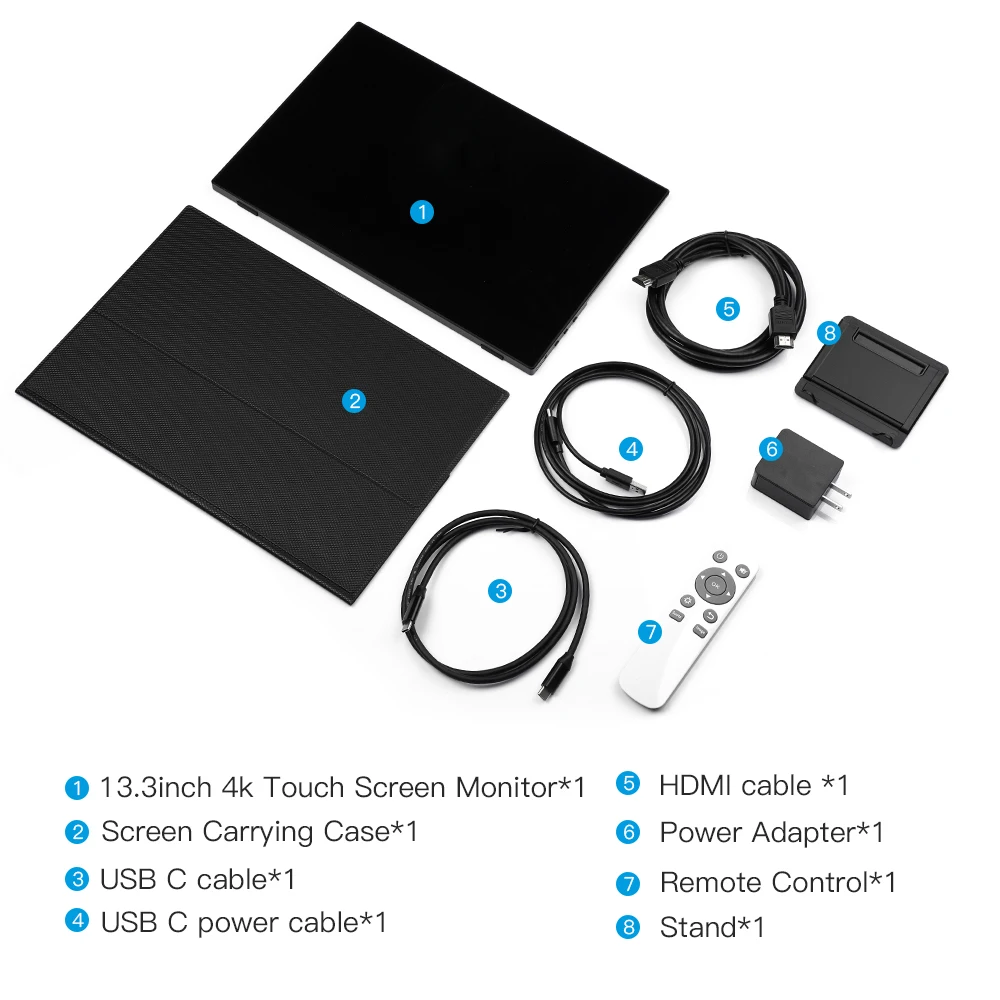 Портативный игровой ЖК дисплей Eyoyo EM13U экран UHD 4k 13 3 дюйма USB C HDMI 3840x2160 секунды для