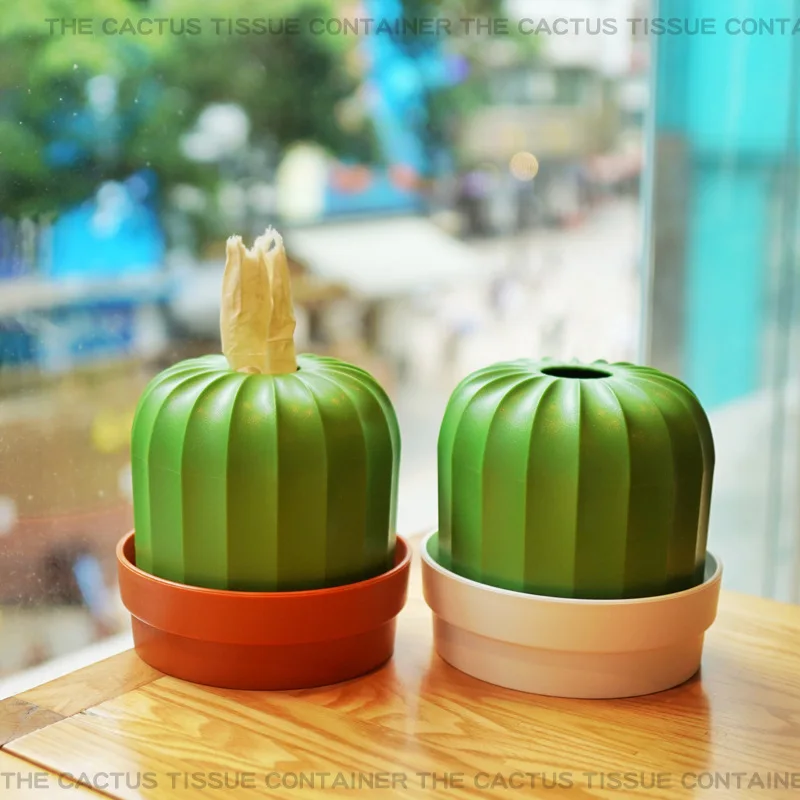 

Cactus Household Tissue Dispenser Napkin Box Home Storage Paper Towel Tube Advertisement Gift DIY Customizable Tissue Box
