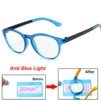 

Round Glasses Kids Anti Glare Children Eyeglasses Girl Boy Optical Frame Clear lenses UV400 3-13 Anti Blue Light Blocking Oculos