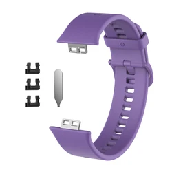 Waterproof Silicone Sport Band Strap for Smartwatch - Soft, Fashionable Replacement Wristband (Purple)