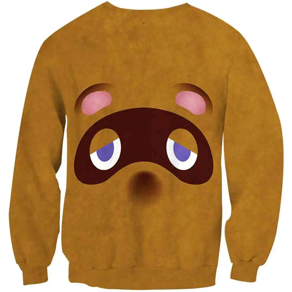 3D kids cartoon Animal Crossing cute bear boys girls sweatshirt loose O-neck pullover Costume long sleeve Tops customizable 2-14 3D kids cartoon Animal Crossing cute bear boys girls sweatshirt loose O-neck pullover Costume long sleeve Tops customizable 2-14