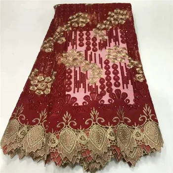 

African Lace Fabrics 5Yards Guipure Lace Fabric High Quality African Cord Lace Fabric For Wedding Dress df15-39