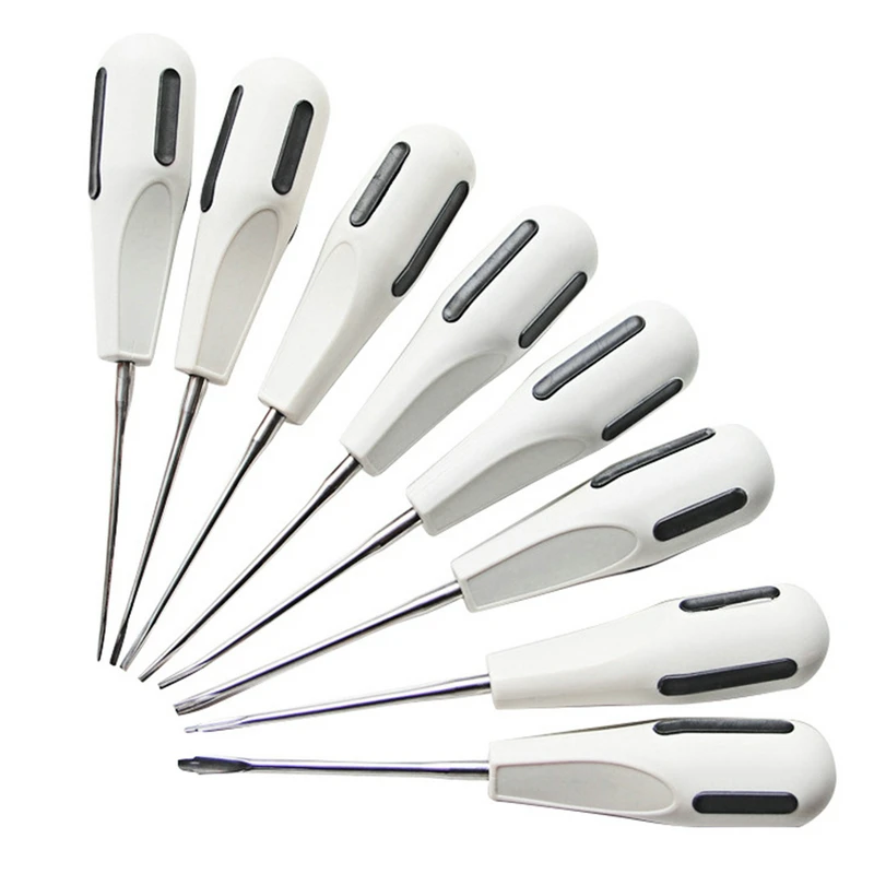 

8PCS/Set Dental Elevator Root Tip Minimally Surgical Tool Extracting Forceps