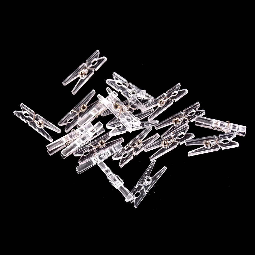 Clothes Pegs 20pcs Small Mini Size Plastic Clips For Photo Clips Clothespin Paper Craft Decoration