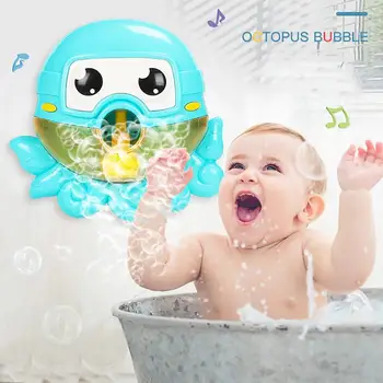 

Lovely Octopus Shape Bubble Blower Machine Music Baby Tub Bath Baby Kids Toy