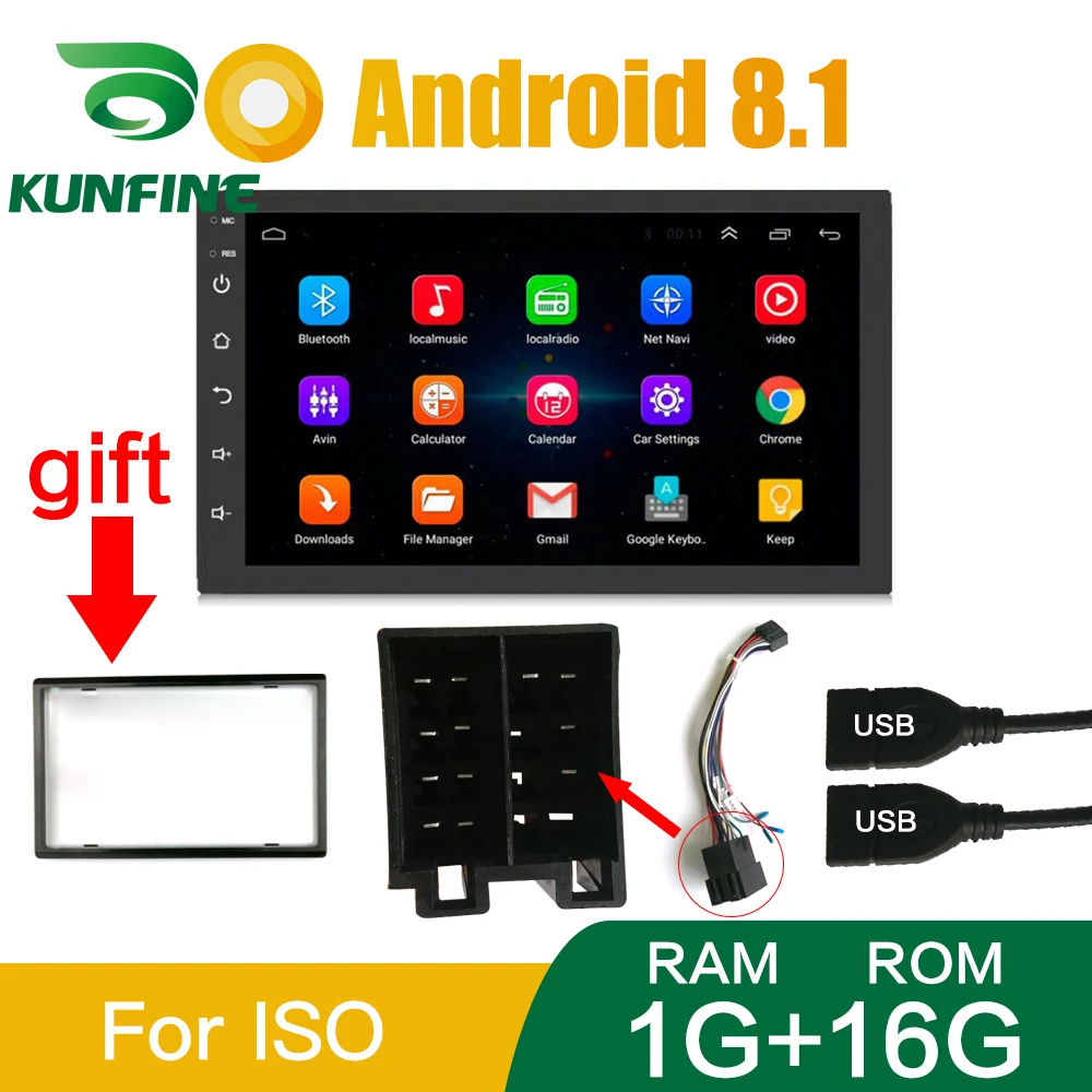 Universal 2 Din Android Car Radio Car Stereo Gps Music player with Bluetooth FMUSBAUX iso (1)