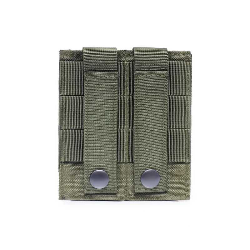 Зеленый цвет Molle система тактический пистолет двойной подсумок Molle зажим военный страйкбол маг держатель сумка принадлежности для охоты - Цвет: Зеленый цвет