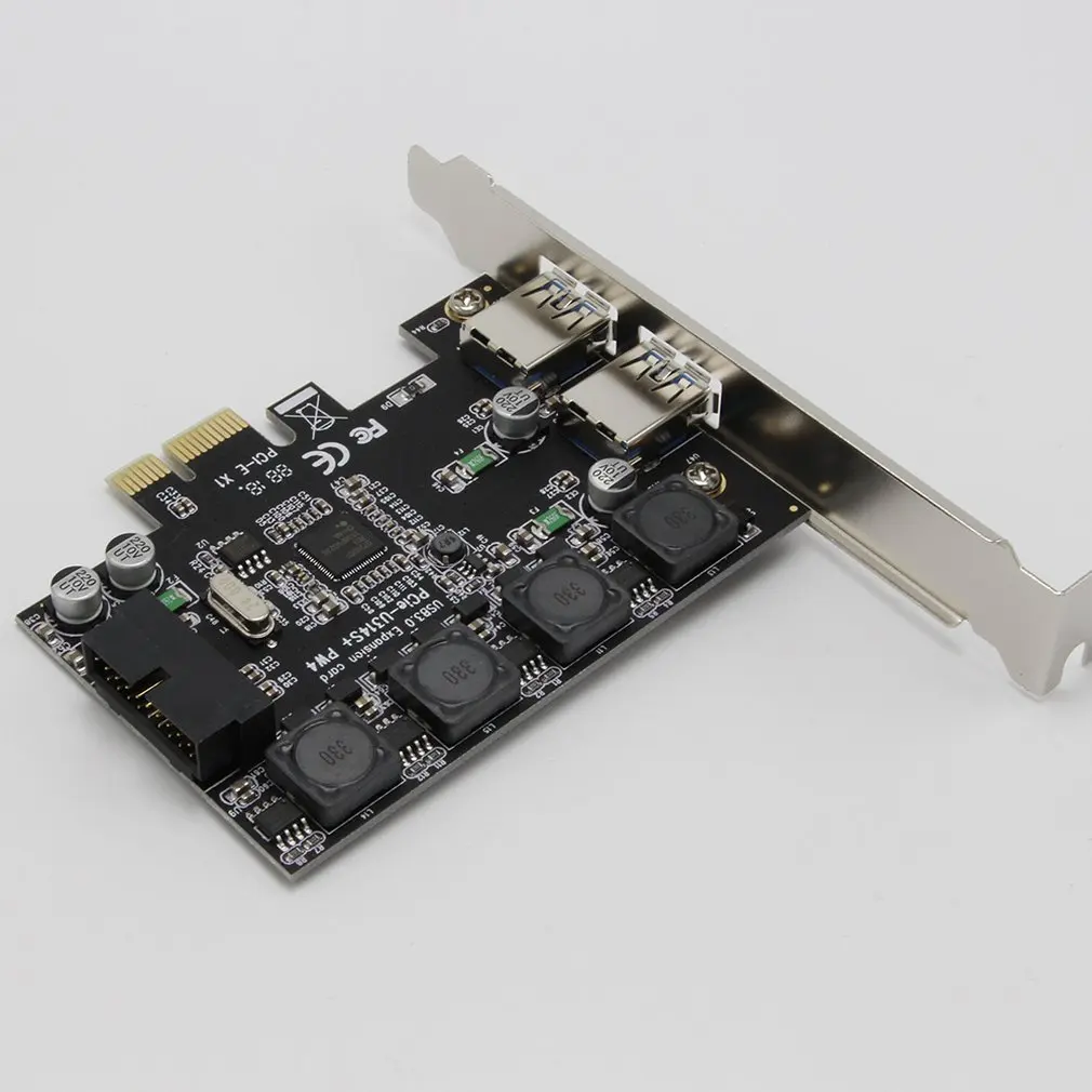 1 ПК компьютер офисный Компоненты Ssu натуральная Usb3.0 карты расширения с передним 19/20Pin Pci-E на Usb3.0 карты расширения для рабочего стола