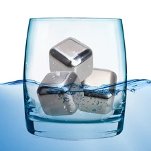 NICEYARD 1 шт. охладитель для виски камни из нержавеющей стали кубики льда Пивной Напиток быстрозамороженный ледяной камень охлаждающие камни для виски вина