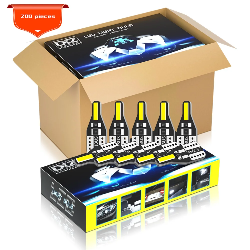 DXZ 500PCS W5W LED T10 Bulbs Canbus 168 194 6000K White 2-SMD Car Interior Dome Map Light Parking Lights Error Free Auto 12V | Автомобили