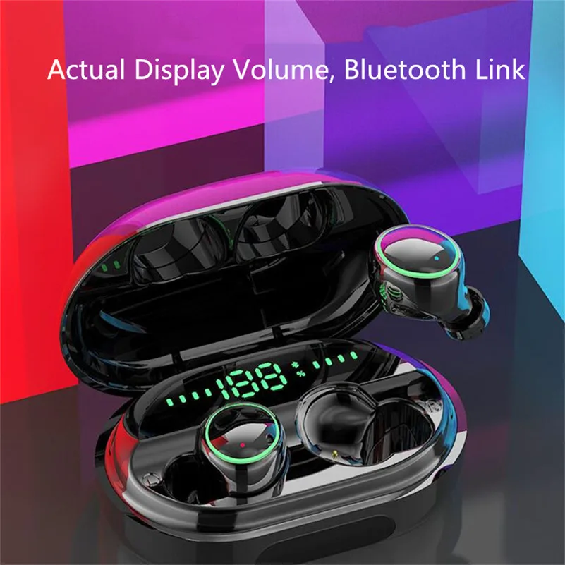 C5S IPX8 Waterproof TWS bluetooth 5.0 Earphone Wireless Earbuds 3500mAh Power Bank Headset Smart Touch with Mic