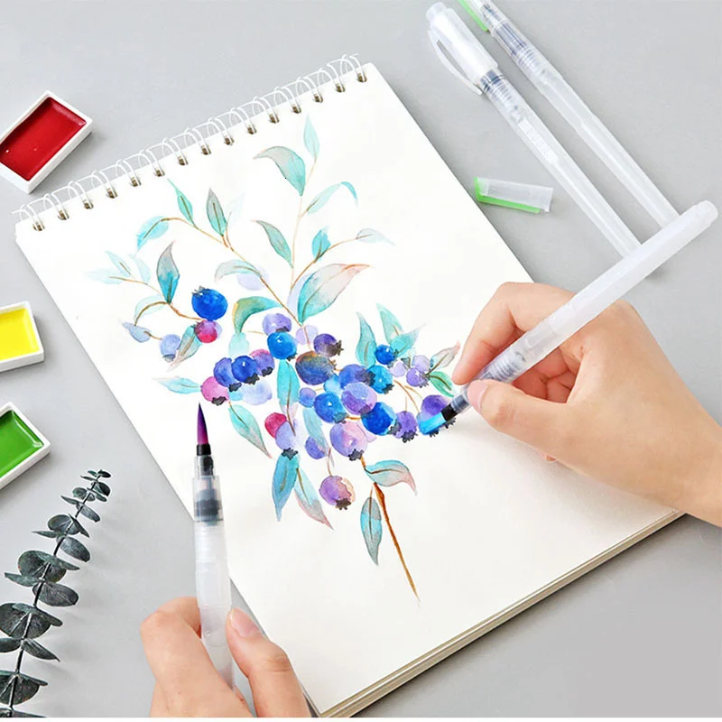 Water-Coloring-Brush-Pens-3pcs-Brush-Tips-for-Watercolor-Painting-Water-Soluble-Pencils-Markers-Solid-Colors (2)