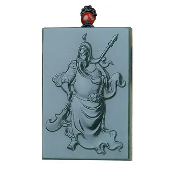 

LETSFUN Fine Jewelry Natural Green Jade Certified Grade A Jade Guan Gong Men's Adjustable Pendant Necklace Free Shipping