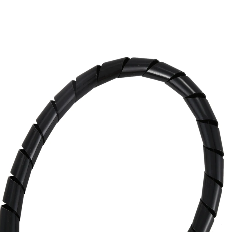 21M 68 Ft PE Polyethylene Spiral Wire Wrap Tube PC Manage Cable 6mm