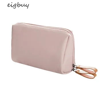 

[SH] Korean Style Solid Cosmetic Bag Women Bow Tie Makeup Bag Waterproof Travel Wash Bag Ash Powder
