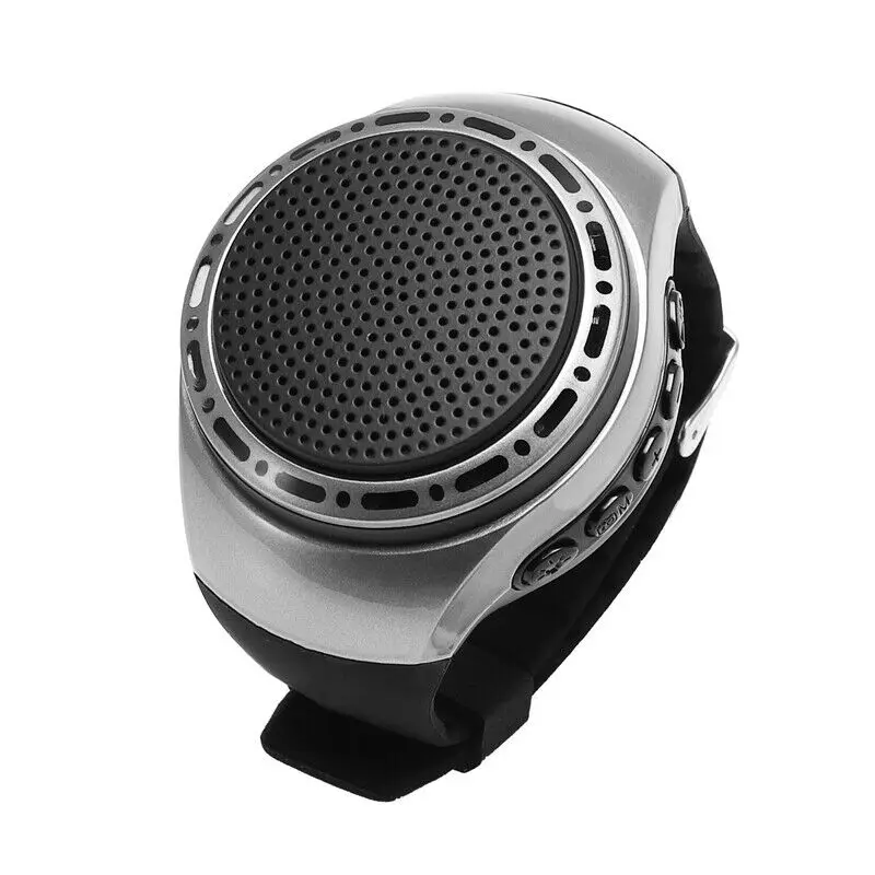  U6 Wrist Watch Bluetooth Speaker Card with Radio FM Portable Outdoor Sports Running LED Colorful 32