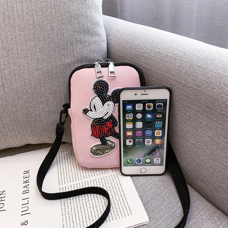 Disney minnie модная женская сумка-мессенджер на плечо, женская сумка для монет, сумка для покупок, сумка для телефона