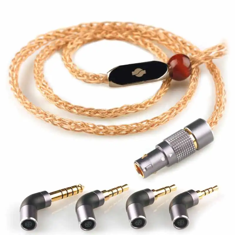 four-in-one plug Xiaofan мартинсы 8 ядро Cu-Ag сплав обновления кабель 2,5/3,5/4,4 мм балансный кабель с MMCX/2pin разъем для sony ex1000 ie80 se846 - Цвет: four-in-one plug