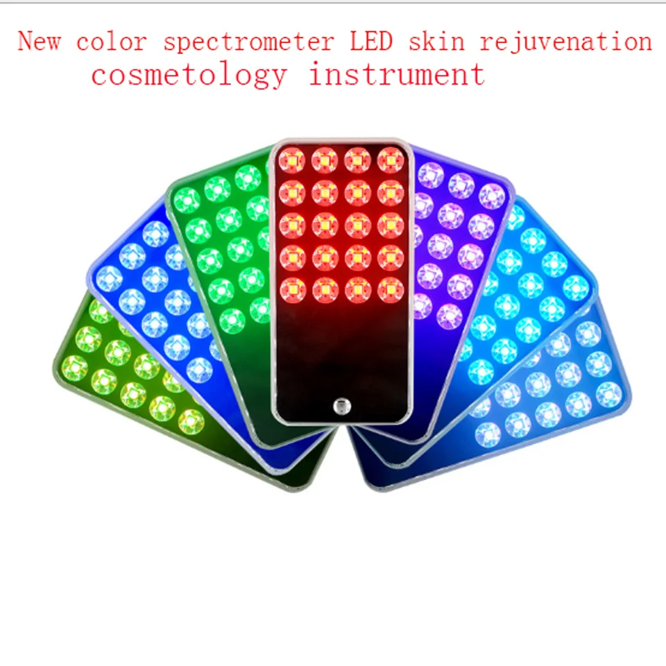 

New Seven-color Spectrometer LED Skin Renewal Beauty Apparatus Whitening Fine Line Acne Removal with Electric Impulse Function