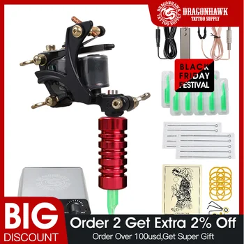 

Beginner Tattoo Machine Kit Tattoo Coils Machine Power Set Tattoo Grips Kits Permanent Make Up