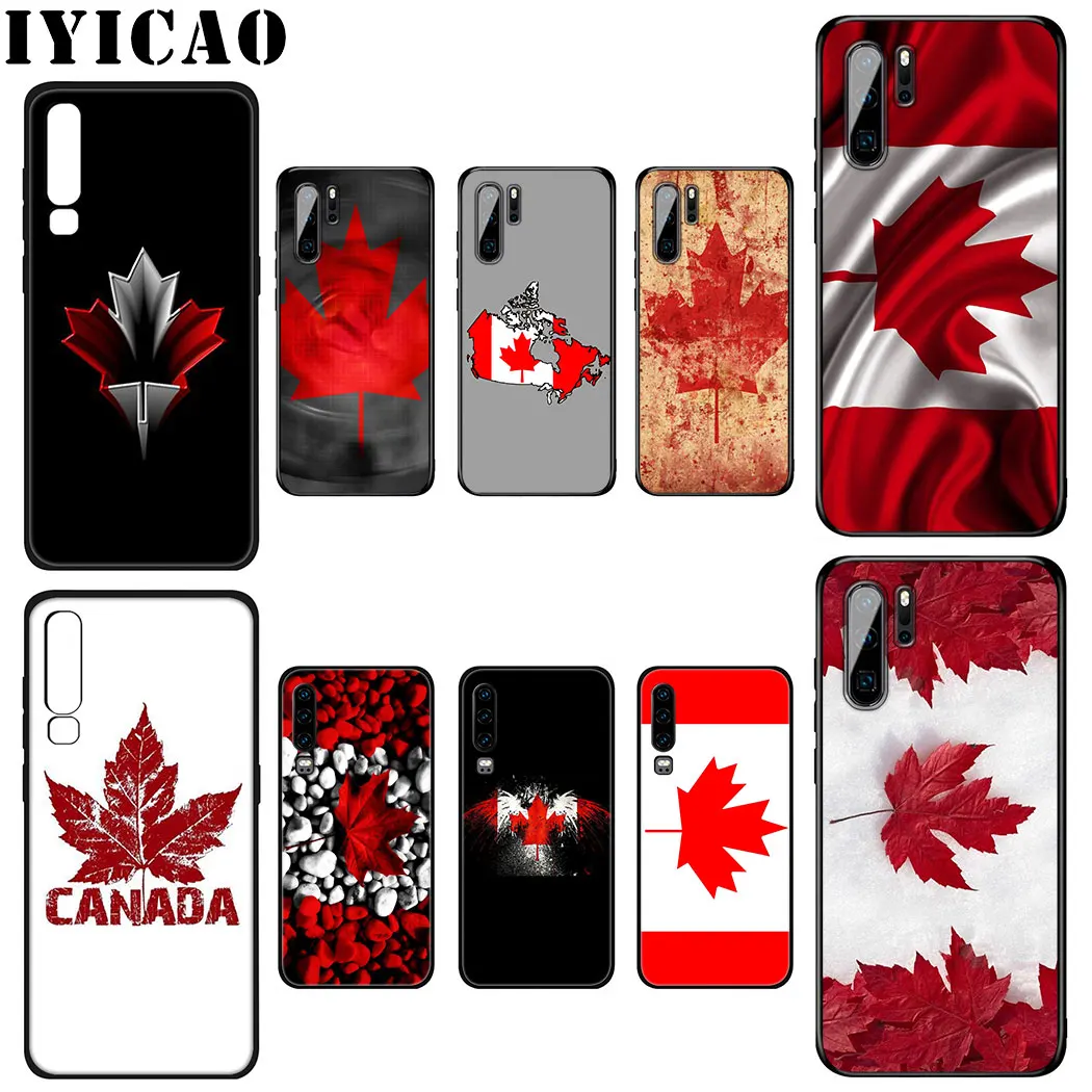 IYICAO Canada flag maple leafs Soft Silicone Case for Huawei P Smart Z Plus 2019 P30 P20 P10 Lite Pro Phone |