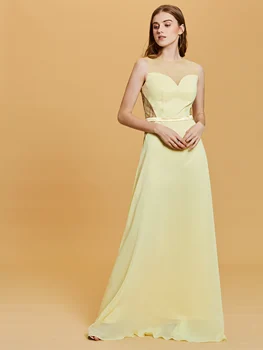 

Blue Illusion Chiffion Long Evening Dress Women A Line Lace Gown Sleeveless Prom Party Formal Dresses Wedding Robe De Soiree