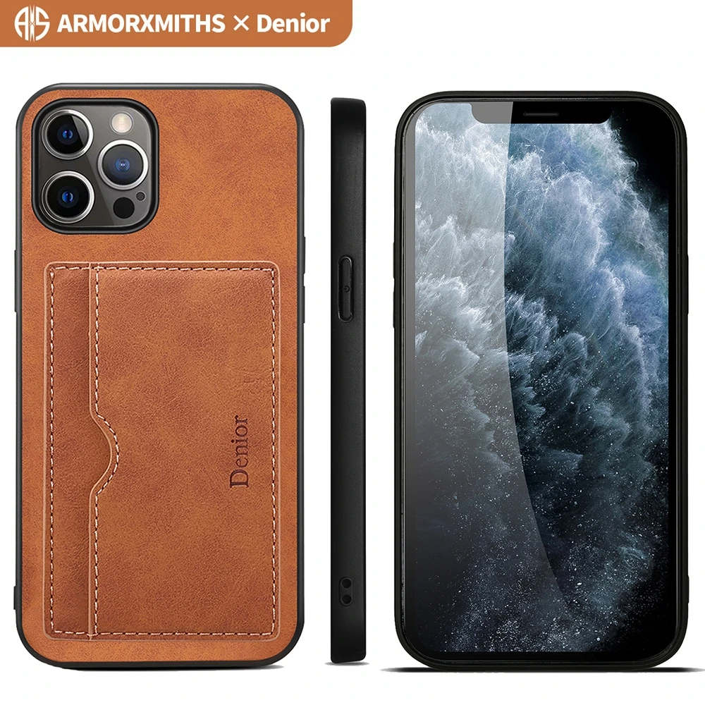 Кожаный чехол кошелек Armorsmith для IPhone 12 11 Pro XS Max Mini XR 6 7 8 Plus SE 2020 дюйма настольная
