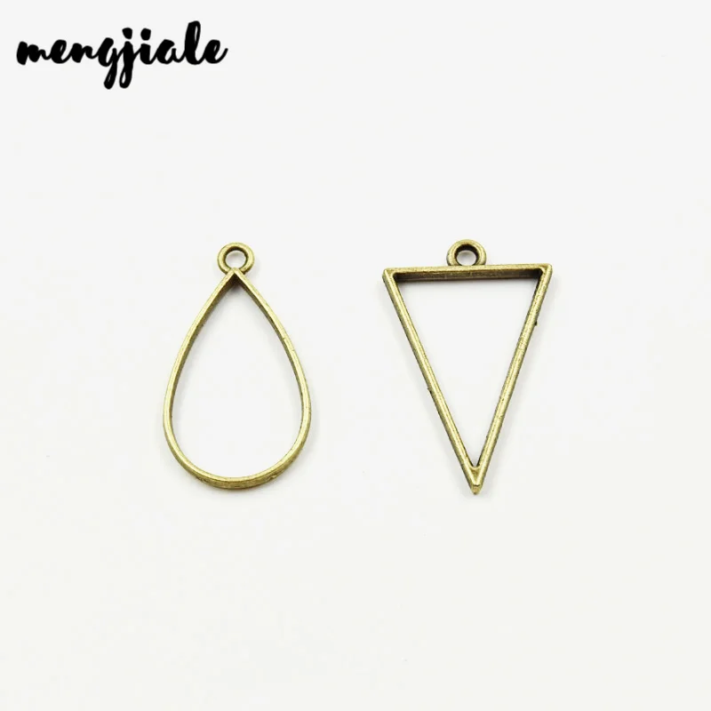 MENGJIALE 14 шт./лот геометрическая форма металлический каркас набор DIY эпоксидная смола УФ кристалл силиконовые формы ювелирные изделия кулон изготовление