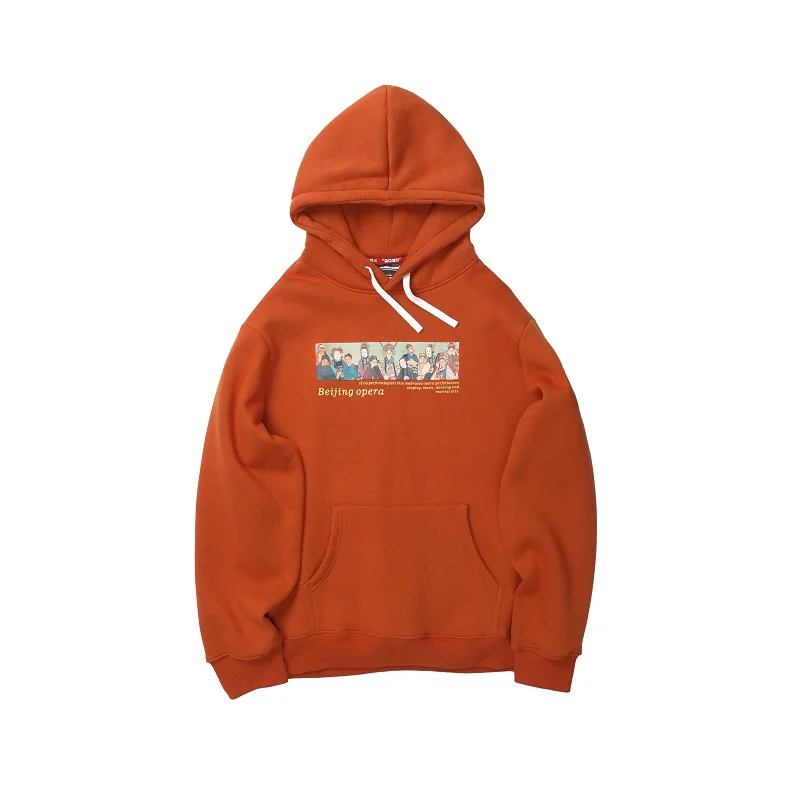 Мужские толстовки из хлопка W2068 - Цвет: orange