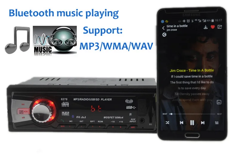 Радио кассетный плеер 12 в автомобильный стерео FM Радио MP3 аудио плеер авторадио Bluetooth USB/SD MMC порт bluetooth автомобильный аудио 1 DIN