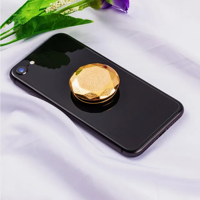 Золотистый Universal Expanding Stand and Grip Holder For Mobile Phone Mount Stand For iphone x xs max xiaomi samsung Phone Grip Bracket - Цвет: Золотистый