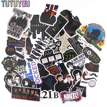 

PC259 Wholesale 20set/lot 1Set Sherlock Sticker Waterproof For Laptop Moto Skateboard Luggage Guitar Furnitur Decal Stickers
