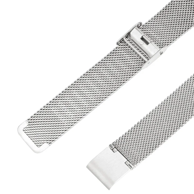 silver steel KW10 Смарт-часы ремешок Высокое качество кожаный ремешок из нержавеющей стали женские часы ремешок для Smartwatch KW10 часы замена ремешок Прямая поставка - Цвет: silver steel