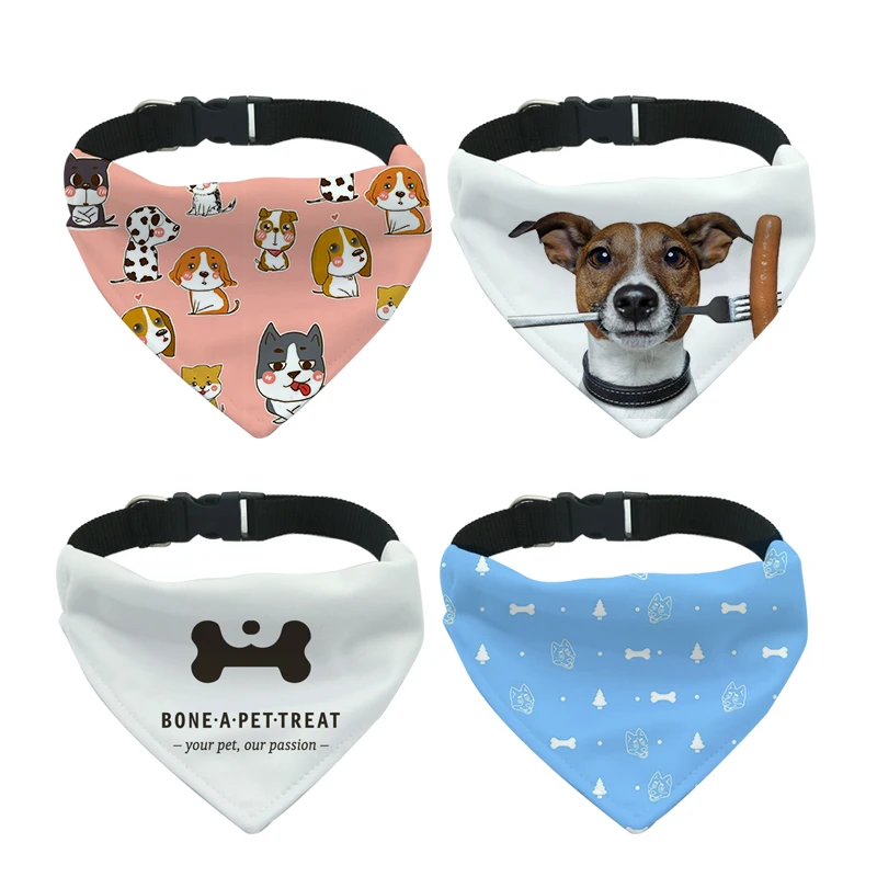 Free Shipping 10pcs/lot Sublimation Blank Dog Cat Bib Pet Collar for Sublimation Dye Ink Transfer DIY Craft