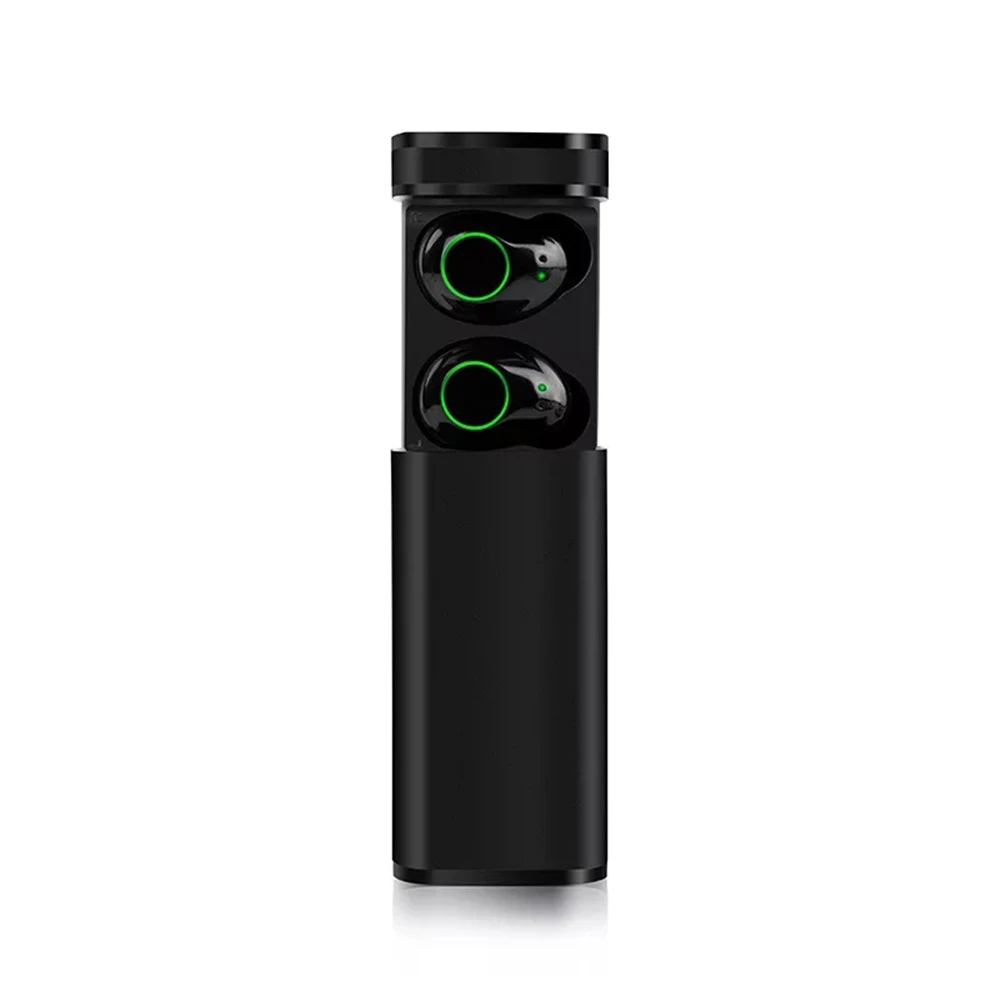 Черный TWS-X23 Bluetooth 5,0, водонепроницаемые беспроводные Bluetooth бинауральные наушники с зарядным устройством, мини-гарнитура с сенсорным управлением - Цвет: Черный