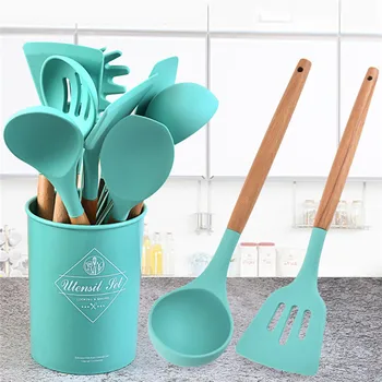 

Silicone Kitchenware Set Heat-resistant Kitchen Nonstick Cookware 11pcs/set Kitchen Cooking Accessories Baking Tool Set