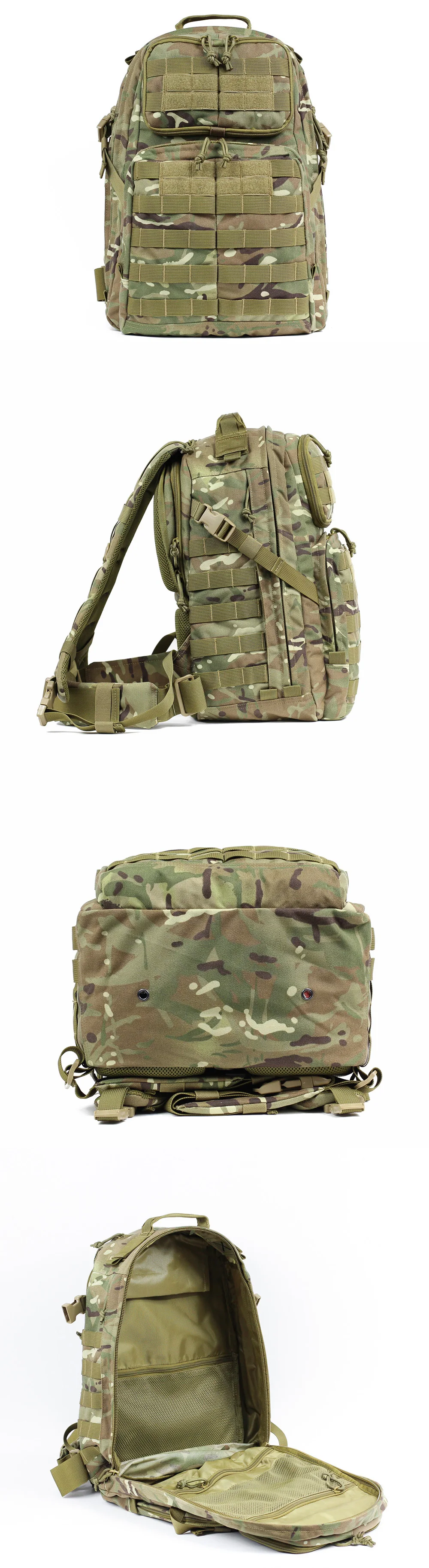 Открытый военный 1000D нейлон 55L водонепроницаемый Molle тактический рюкзак спортивный Кемпинг Туризм треккинг Рыбалка Охота сумки