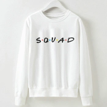 

New Autumn Women Hoodie Letter Print Vogue Kpop Casual Kawaii Harajuku Pullovers O-Neck Long Sleeve White Plus Size Sweatshirts