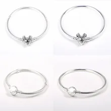 Бусины из стерлингового серебра 925 браслет с подвесками синяя яркая звезда змеиная цепочка базовый браслет подходит для женщин DIY ювелирные изделия