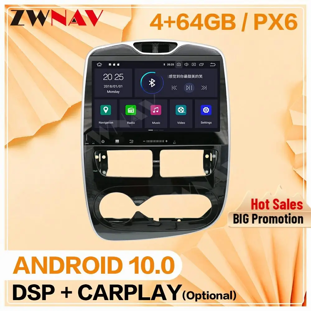 4g+64gb Carplay For Renault Clio 2013 2014 2015 2016 2017 2018 Android