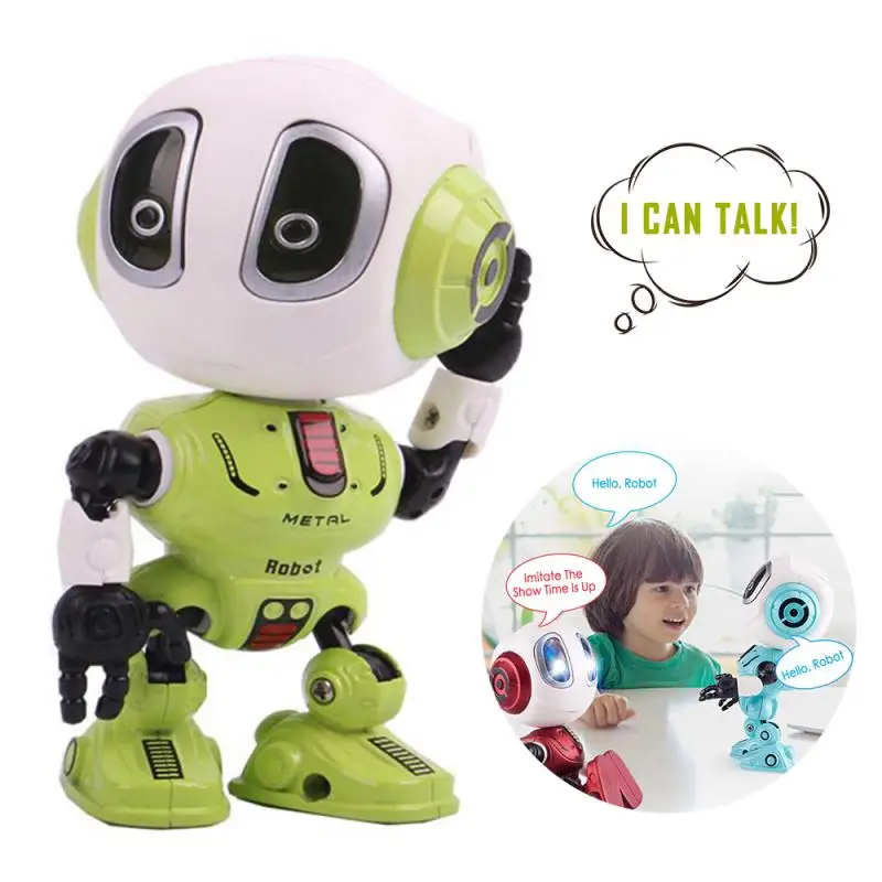 Smart Talking Robot DIY Gesture Electronic Doll Toy LED Robot Alloy O8Q6 